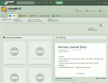 Tablet Screenshot of cyborgblue.deviantart.com
