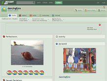 Tablet Screenshot of dancingfyre.deviantart.com
