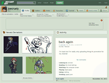 Tablet Screenshot of joecruely.deviantart.com