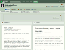 Tablet Screenshot of holdingbacktears.deviantart.com