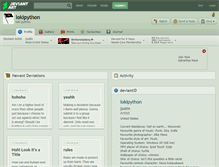 Tablet Screenshot of lokipython.deviantart.com