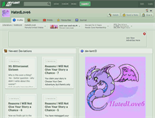 Tablet Screenshot of hatedlove6.deviantart.com