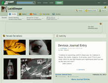 Tablet Screenshot of lucidsleeper.deviantart.com