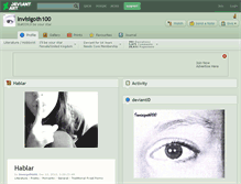 Tablet Screenshot of invisigoth100.deviantart.com