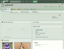 Tablet Screenshot of cardboardart.deviantart.com