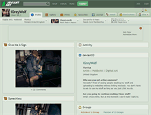 Tablet Screenshot of igreywolf.deviantart.com