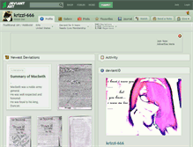 Tablet Screenshot of krizzi-666.deviantart.com