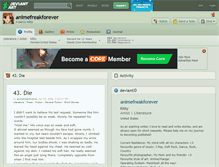 Tablet Screenshot of animefreakforever.deviantart.com