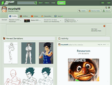 Tablet Screenshot of mcunha98.deviantart.com