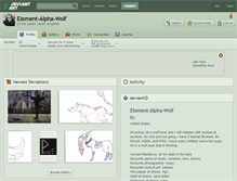 Tablet Screenshot of element-alpha-wolf.deviantart.com