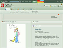 Tablet Screenshot of highrhulain.deviantart.com