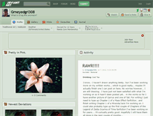 Tablet Screenshot of grneyedgrl308.deviantart.com