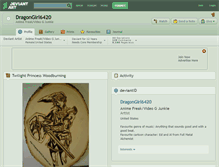 Tablet Screenshot of dragongirl6420.deviantart.com