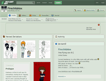 Tablet Screenshot of firechildalex.deviantart.com