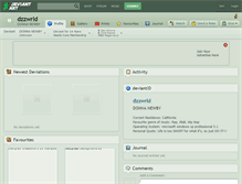 Tablet Screenshot of dzzwrld.deviantart.com