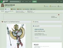 Tablet Screenshot of elderscrollsclub.deviantart.com