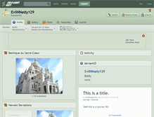 Tablet Screenshot of evilnnasty129.deviantart.com