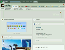 Tablet Screenshot of michihan.deviantart.com