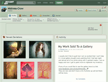 Tablet Screenshot of mistress-crow.deviantart.com