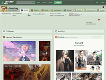 Tablet Screenshot of ohmybug.deviantart.com