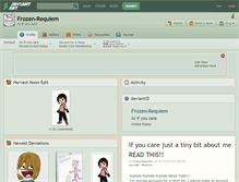 Tablet Screenshot of frozen-requiem.deviantart.com