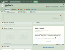 Tablet Screenshot of jadecatspaw.deviantart.com
