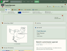 Tablet Screenshot of frank-raccoon.deviantart.com