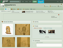 Tablet Screenshot of animeartist1616.deviantart.com