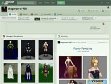 Tablet Screenshot of dragonzero1980.deviantart.com