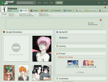 Tablet Screenshot of kutsuna.deviantart.com