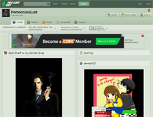 Tablet Screenshot of homunculuslust.deviantart.com