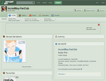 Tablet Screenshot of incrediboy-fanclub.deviantart.com