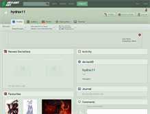 Tablet Screenshot of hydrax11.deviantart.com