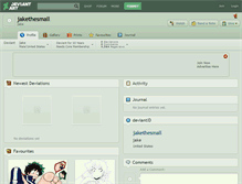 Tablet Screenshot of jakethesmall.deviantart.com