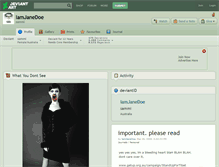 Tablet Screenshot of iamjanedoe.deviantart.com