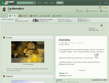 Tablet Screenshot of cardboredbox.deviantart.com