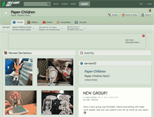 Tablet Screenshot of paper-children.deviantart.com