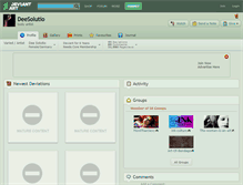 Tablet Screenshot of deesolutio.deviantart.com