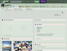 Tablet Screenshot of milkaffc.deviantart.com
