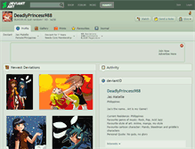 Tablet Screenshot of deadlyprincess988.deviantart.com