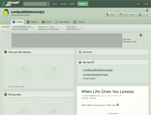 Tablet Screenshot of combustiblelemonplz.deviantart.com