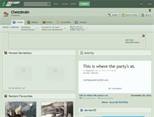 Tablet Screenshot of cheezbrain.deviantart.com