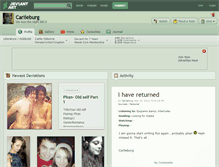 Tablet Screenshot of carlieburg.deviantart.com