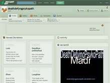 Tablet Screenshot of deathdefyngpsykopath.deviantart.com