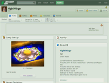 Tablet Screenshot of nightwinge.deviantart.com