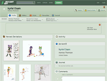 Tablet Screenshot of kyrie13sam.deviantart.com
