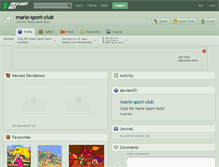 Tablet Screenshot of mario-sport-club.deviantart.com