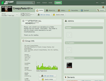 Tablet Screenshot of creepypasta101.deviantart.com