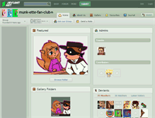 Tablet Screenshot of munk-ette-fan-club.deviantart.com