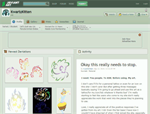 Tablet Screenshot of kwartzkitten.deviantart.com